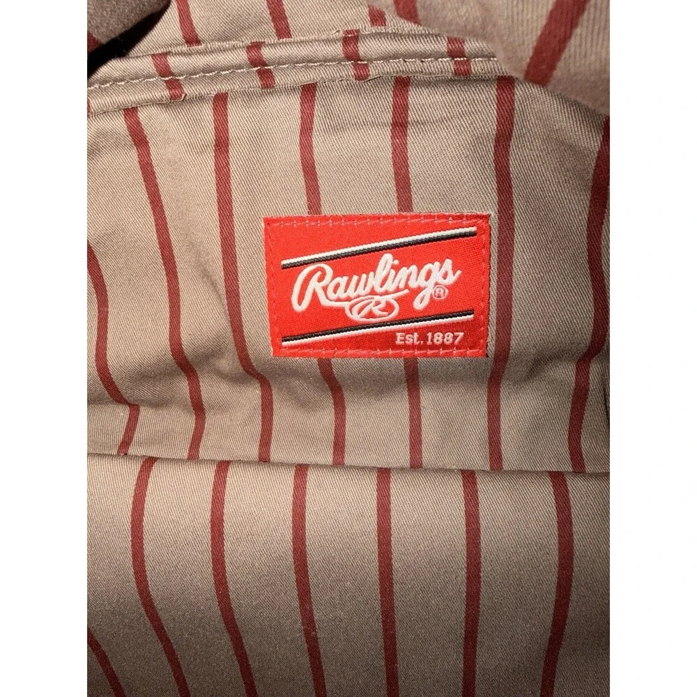 RAWLINGS RUGGED WHEELED LEATHER DUFFLE BAG TRAVEL ROLLING BAG Retails $799.99
